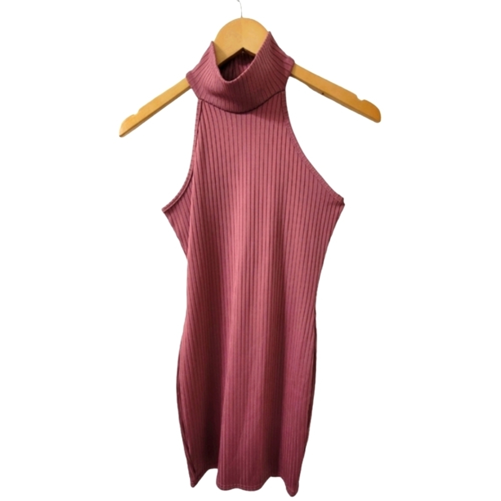 Mauve Ribbed Dress From Pretty Little Thing - Picture 2 of 5